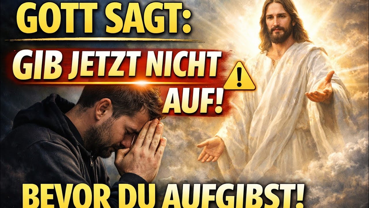 GOTT SAGT: Hör dir das JETZT an, bevor du AUFGIBST! ⚠️ | Gottes Botschaft