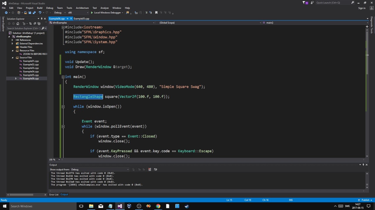 Учебник SFML C++ 06 | Простая игра с использованием WASD и мыши!