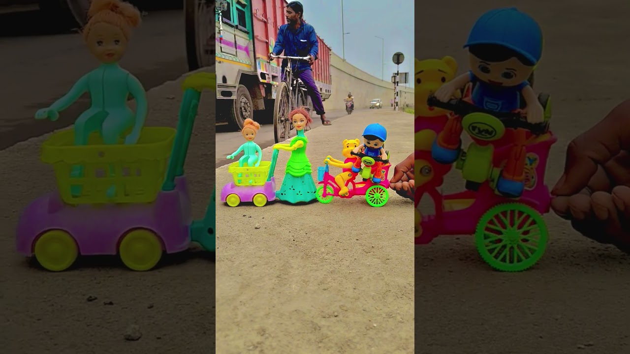 Remote Control Scooty Girl And Monkey Scooter Unboxing And Testing Short ||
