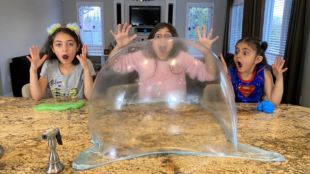 Making Slime at home with Heidi and sally - Fun Time