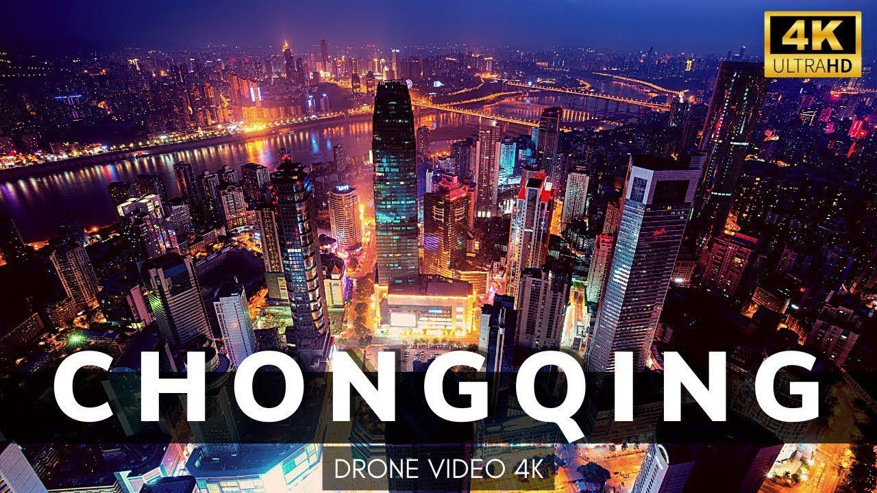 Город Чунцин, Китай, 4K &mdash; Невероятная инфраструктура Чунцина &mdash; Видео с дрона