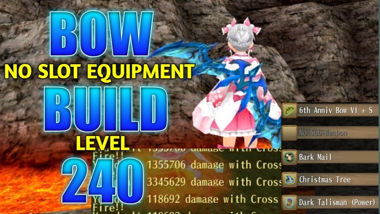 3.3m+ Crossfire Low budget Bow (Archer) Build Lv.240 - Toram Online Tier5