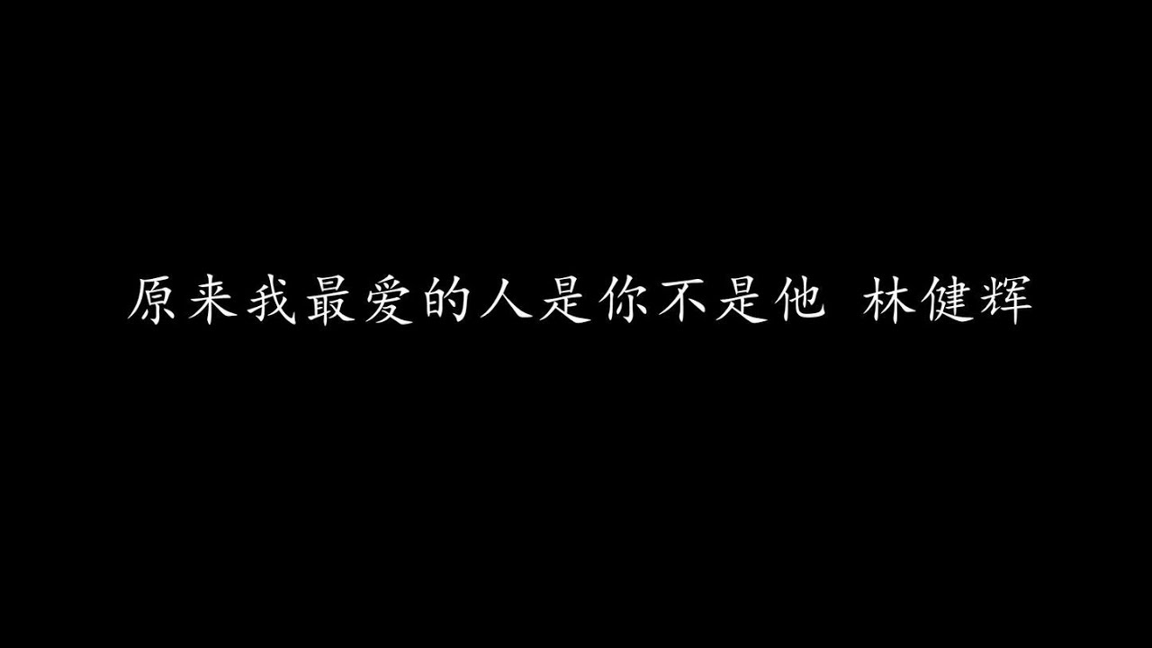 原来我最爱的人是你不是他 林健辉 (歌词版)
