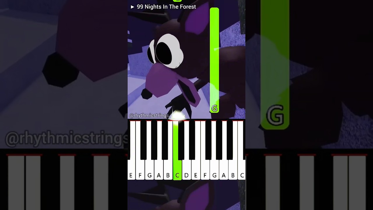 99 Nights In The Forest - Easy Piano Tutorial #shorts
