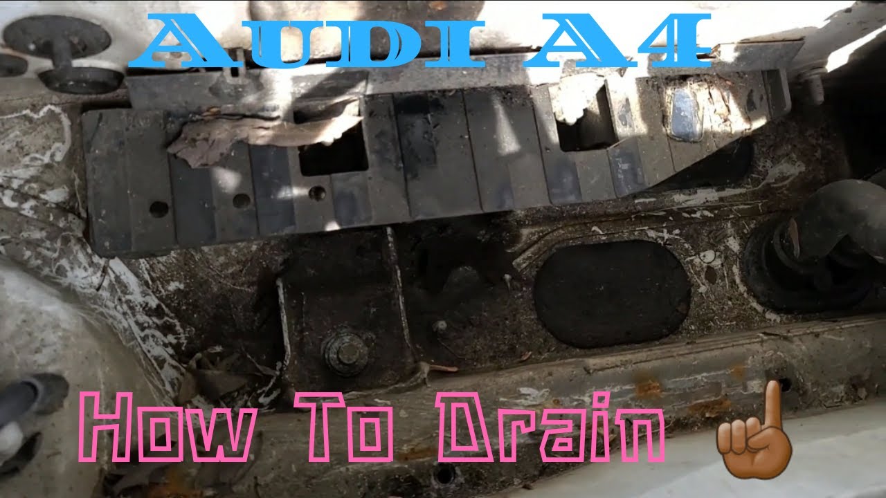 #HowTo #B6 #Audi #AudiA4 How to drain water out engine compartment in a Audi & remove the battery.