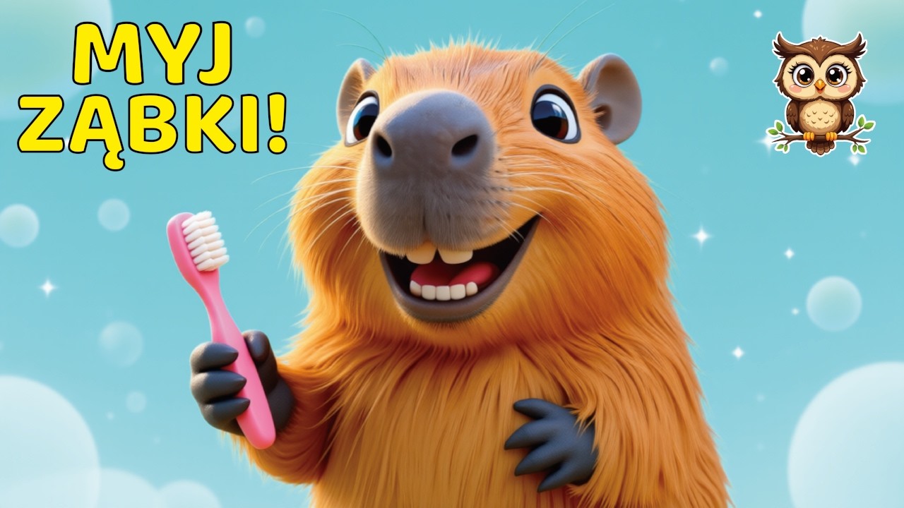 Piosenka o Myciu Zębów 🦷 Kapibara Klara i Czyste Ząbki | Piosenki dla Dzieci