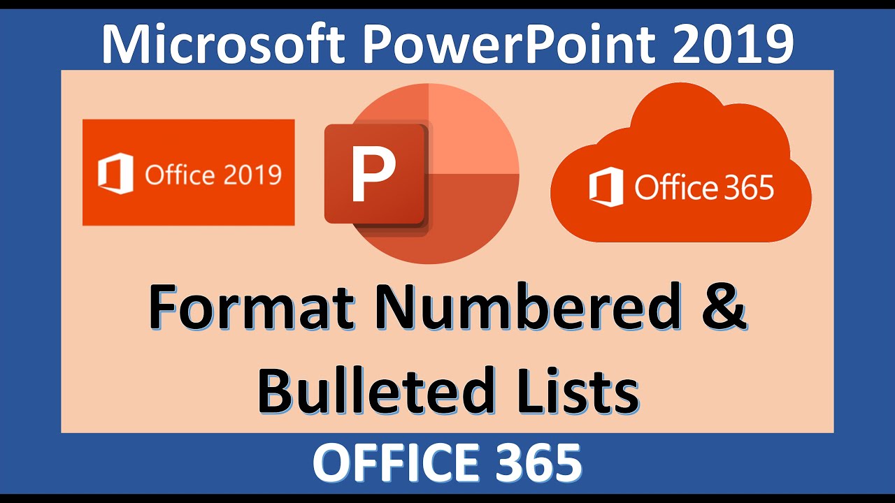 PowerPoint 2019 — Форматирование нумерованных и маркированных списков — Microsoft Office 365