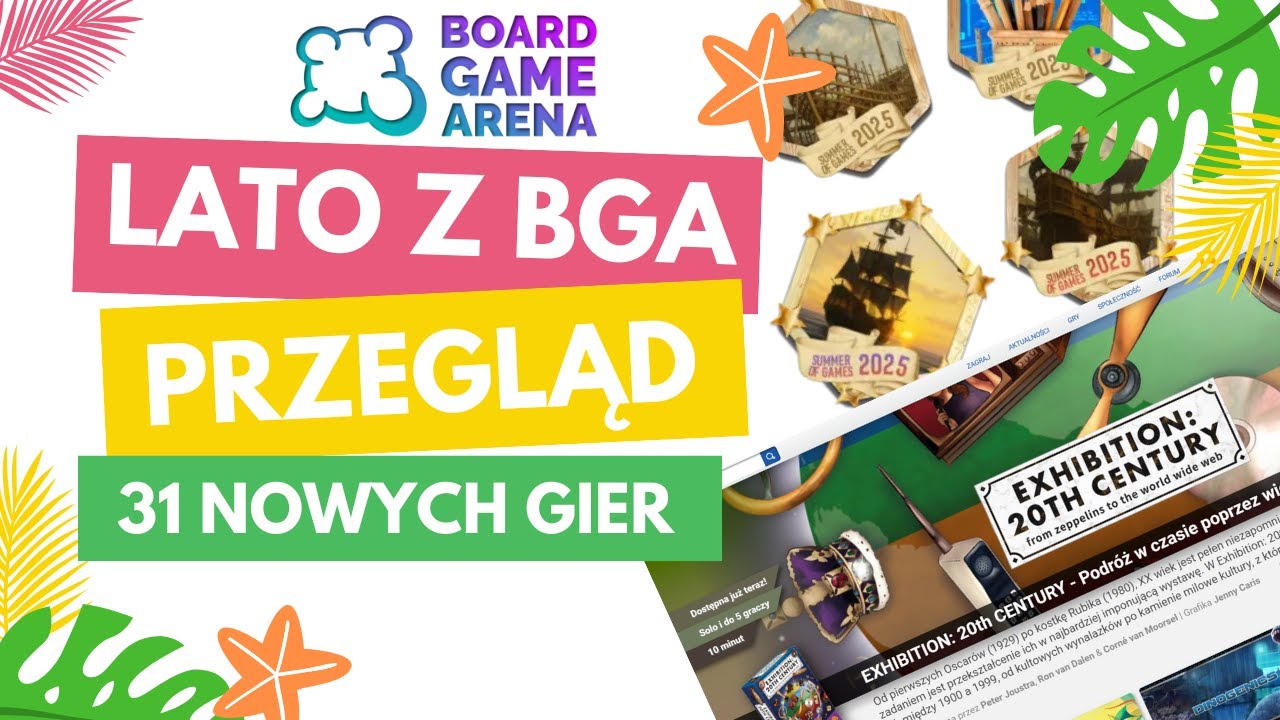 Przegląd 31 nowych gier sierpnia na BoardGameArena - Lato z BGA