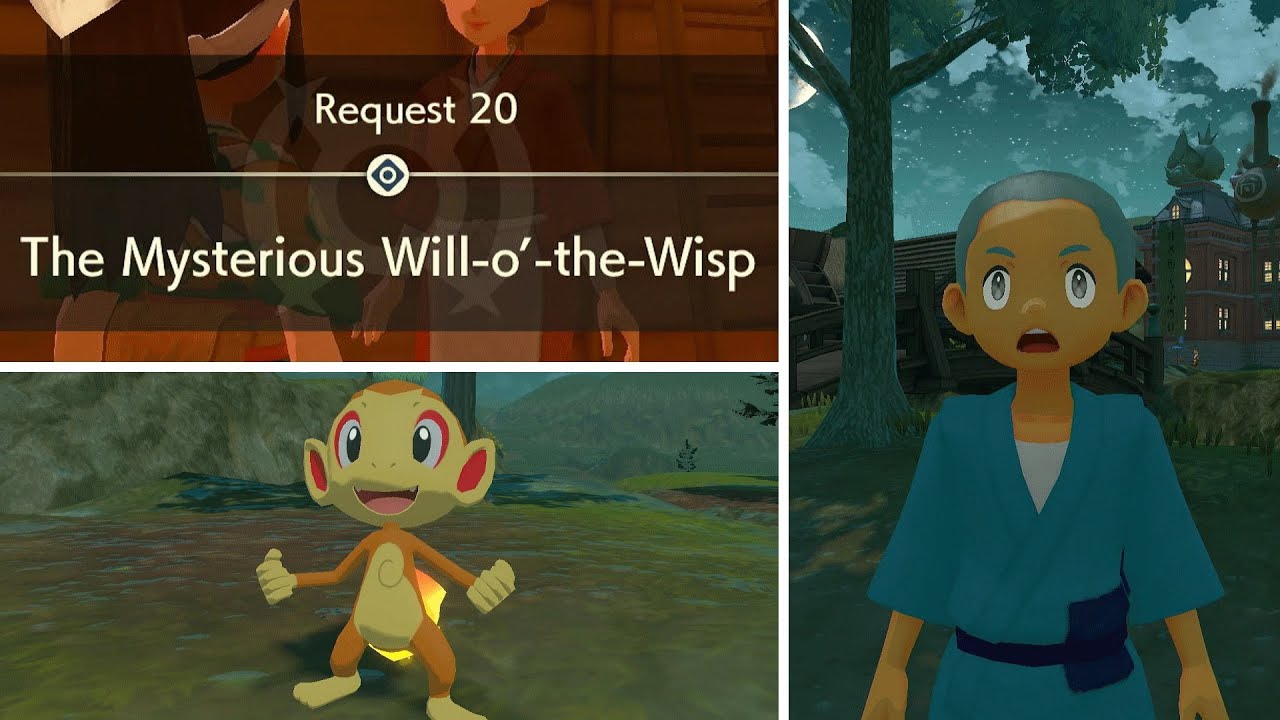 Request 20 | The Mysterious Will-o'-the-Wisp | Chimchar | Windswept Run | Pokemon Legends: Arceus