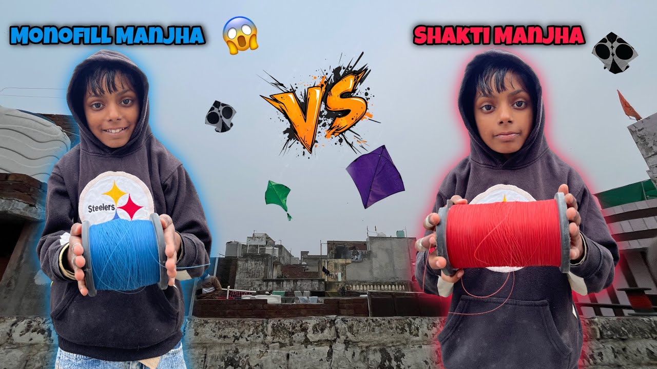 Monofill Manjha Vs Shakti Manjha 😱 Testing || Expensive Kite Flying 😍 || Best Manjha 2026 🧐