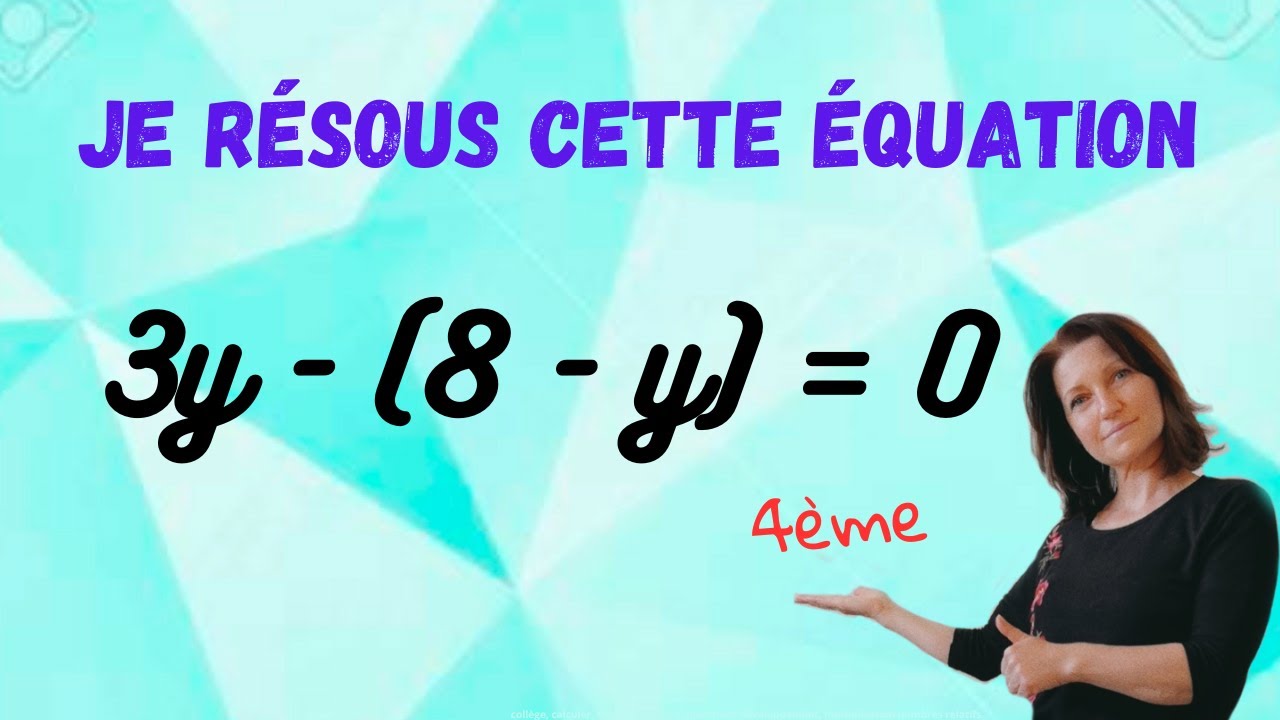 Je résous cette équation niveau 4ème. Mathématiques collège.