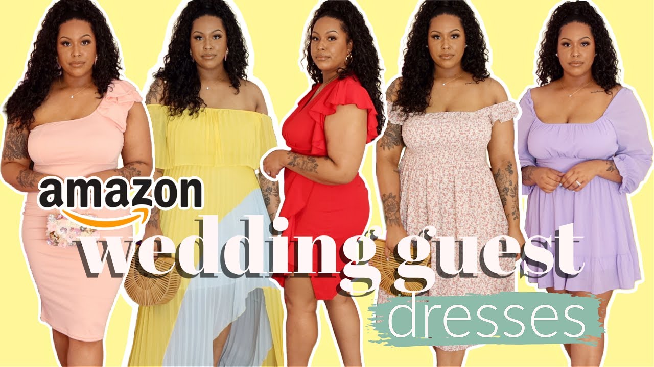 AMAZON WEDDING GUEST DRESSES! | + A MINI WIG REVIEW: SENSATIONNEL UD2 | 2X | FT. @DeAnnaMonetTV