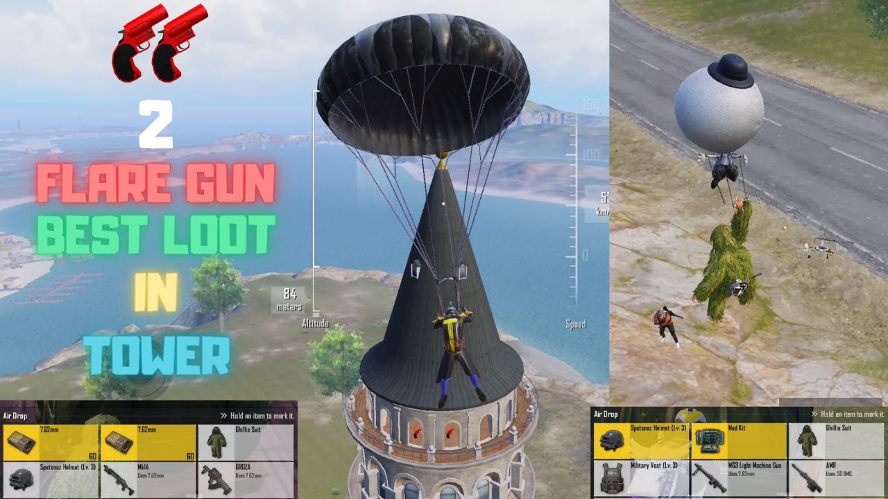 I Landed on Tower Got 2 Flare Gun In Imagiversary Mode Pubg Mobile Erangel Map