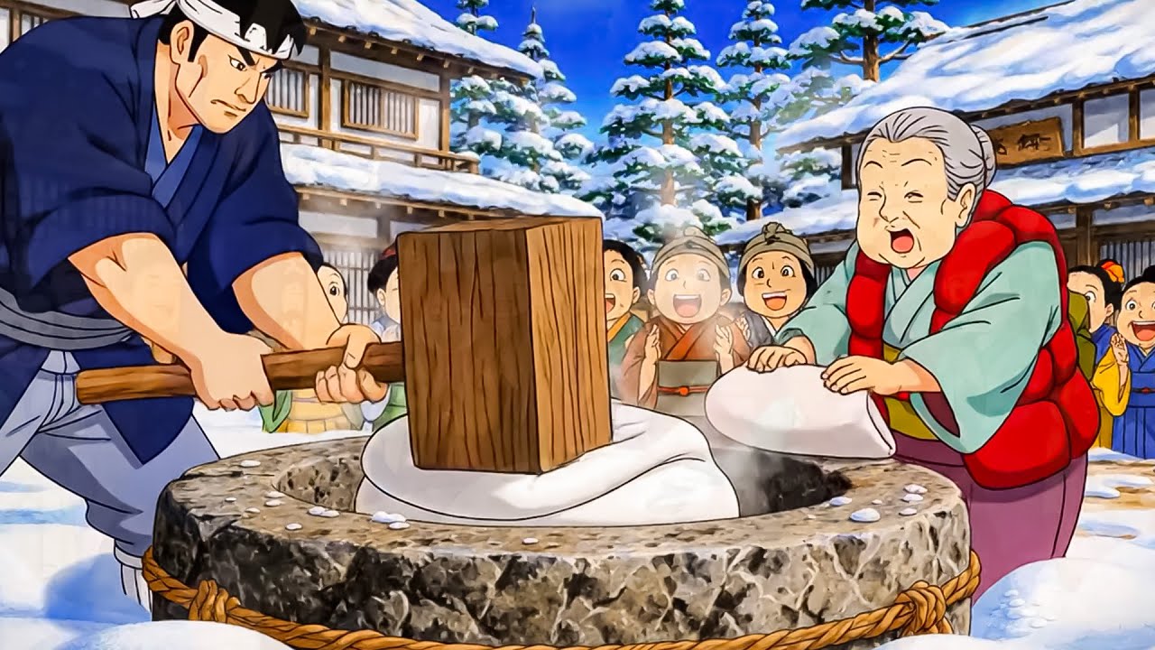 Making Mochi & Celebrating New Year in Japan: A Japanese New Year Celebration | Ghibli-Style ASMR 🎇🌸