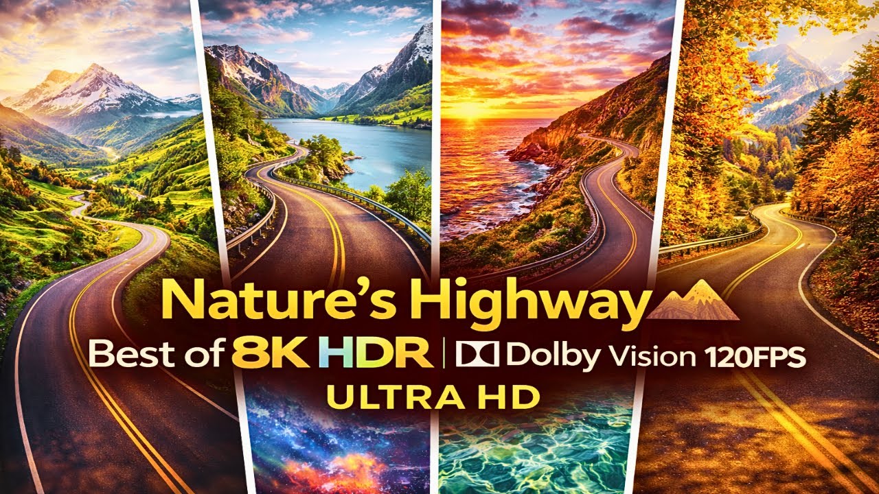 Nature’s Highway 🌄 Best of 8K HDR | Dolby Vision 120FPS Ultra HD