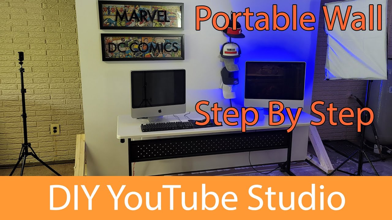 How to Make a Portable Wall for Your YouTube Channel Studio or Webcast or Photo Backdrops | DIY