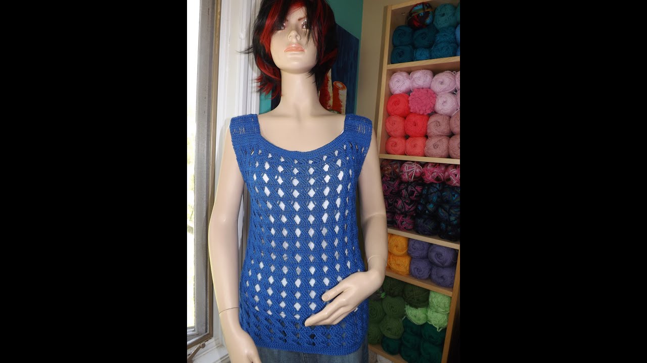 Crochet blusa de verano azul - con Ruby Stedman