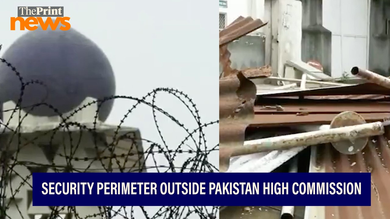 External security perimeter outside the Pakistan High Commission in New Delhi removed