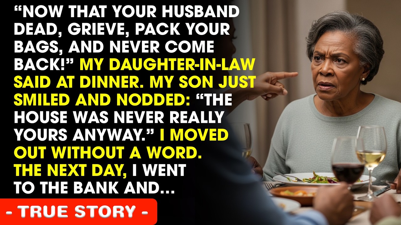 “Now that your husband is dead, grieve, pack your bags, and never come back!” my daughter-in-law...