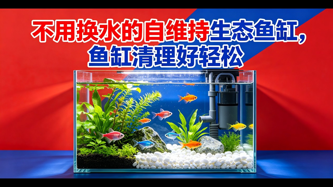 不用換水的自維持生態魚缸，魚缸清理好輕鬆