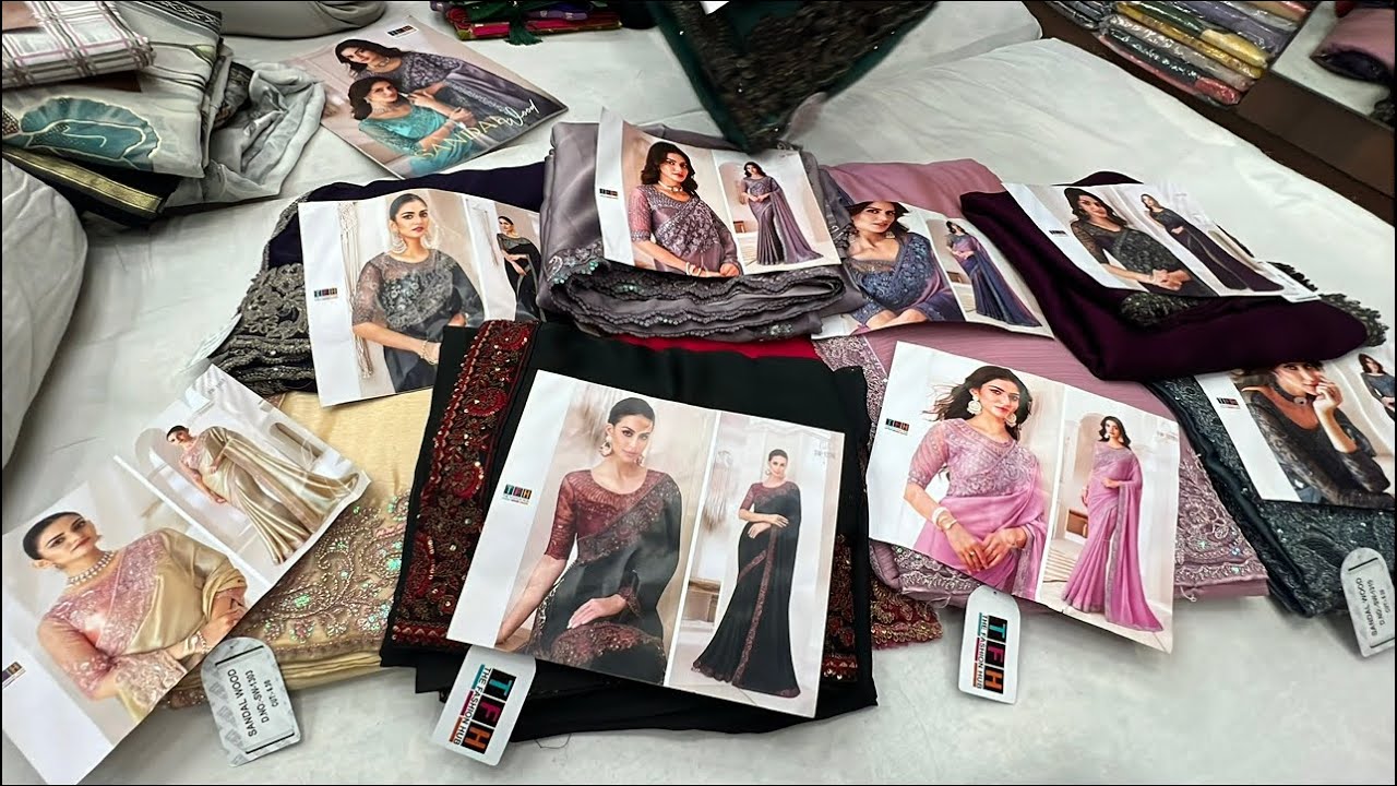 chickpet Bangalore wholesale fancy designer sarees||Single piece available