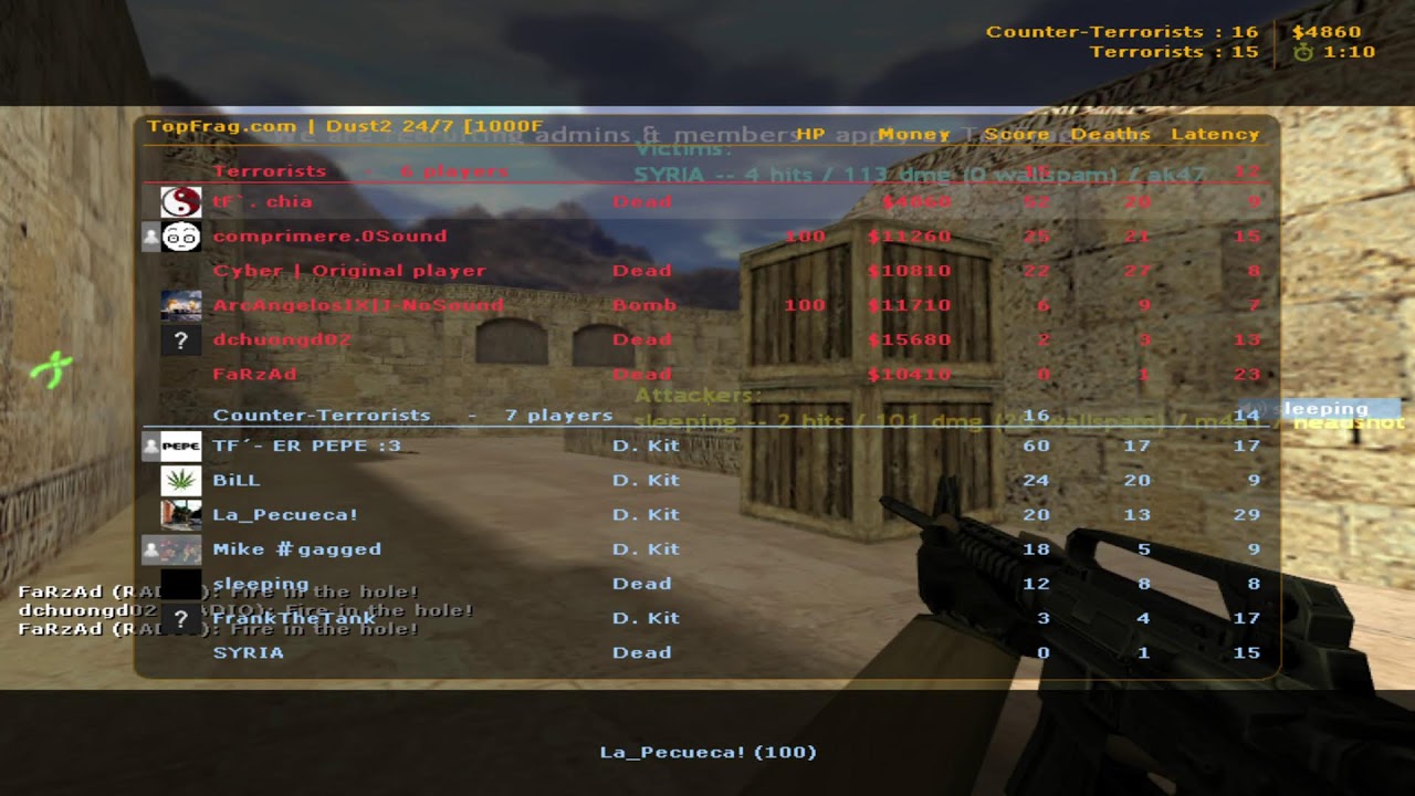 chia counter-strike 1.6 stream