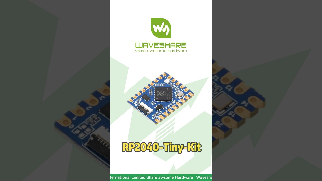 RP2040-Tiny: USB Adapter in Action,Type-C Support via Adapter,2MB Flash & 264KB SRAM#waveshare