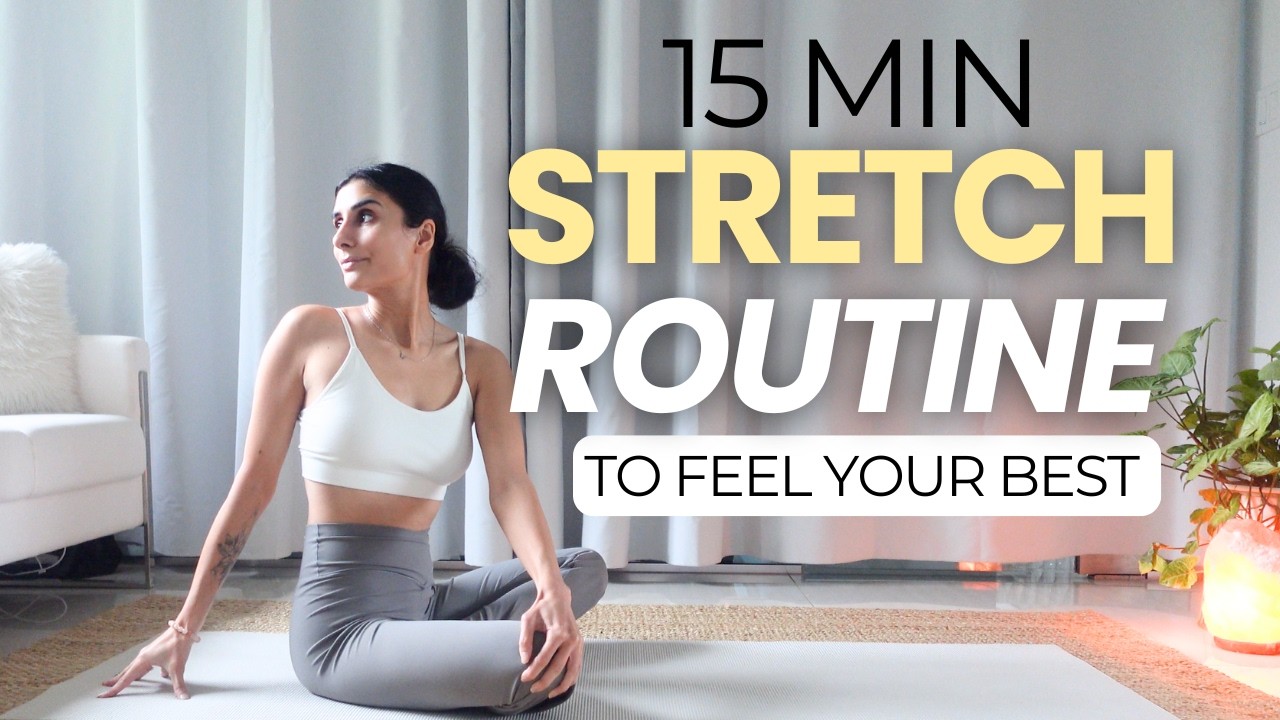 15 MIN DAILY STRETCH TO FEEL YOUR BEST | Full Body Routine (Yoga With Nancy)