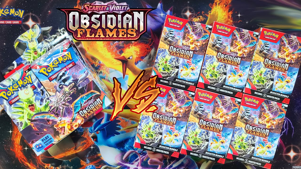 NEW OBSIDIAN FLAME BOOSTER BOX VS BOOSTER BUNDLE!! HUGE HITS!! 72 PACKS #pokemon #card #opening