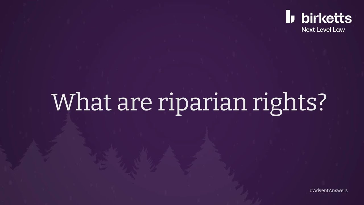 What are riparian rights?