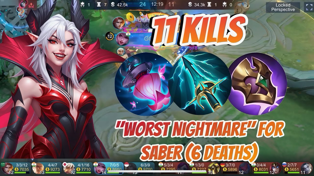 Old ALICE 11Kills😘 Nightmare For Saber😈@mlbbindonesia4754 @mlbbcis @MLBBLATAM @MobileLegendsCinema 