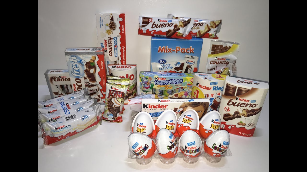 Kinder Chocolate - German Candy Tester - Kinderschokolade Süssigkeiten Test A LOT OF CANDY