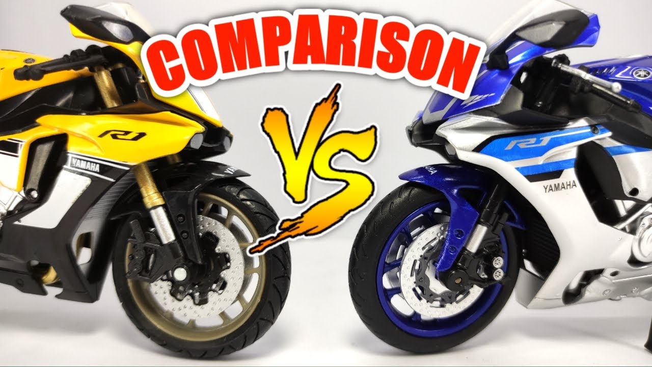 KOMPARASI PERBANDINGAN DIECAST YAMAHA YZF-R1 NEWRAY VS DIECAST YAMAHA YZF R1 MSZ 👍👍👍