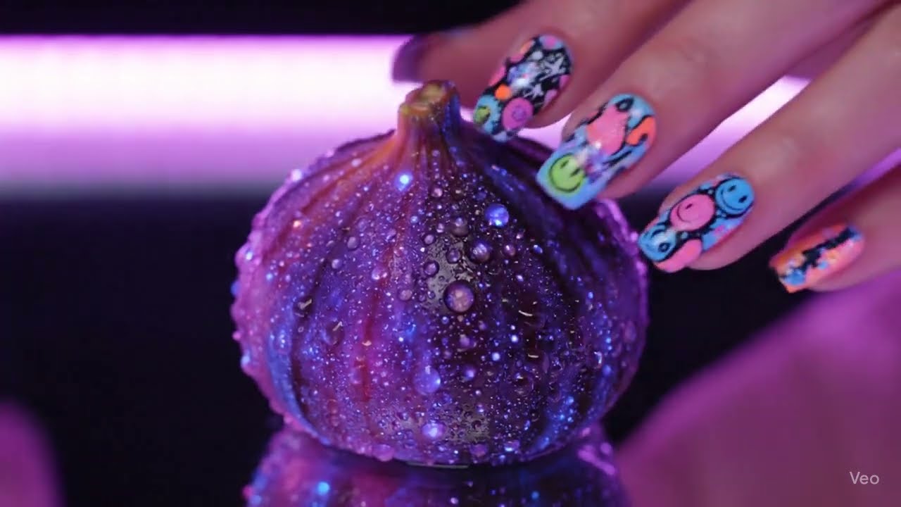 AI ASMR cutting fruits 