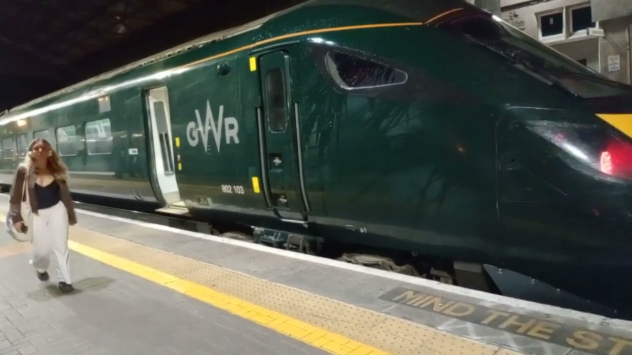 802103 GWR IET Hitachi train arrives at Penzance Train station , UK. 14 Oct 2025 