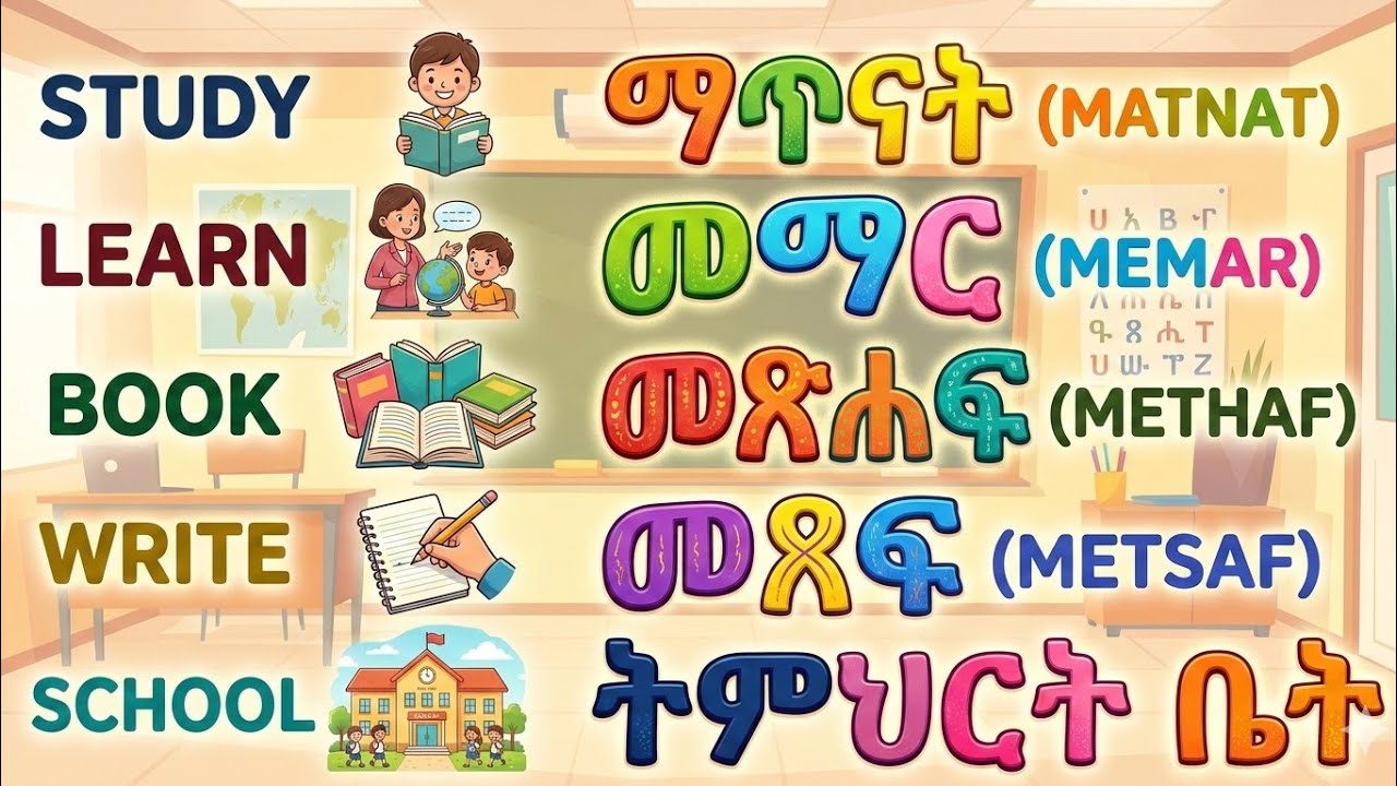 የእንግሊዝኛ ቃላትን በአማርኛ ትርጉም 