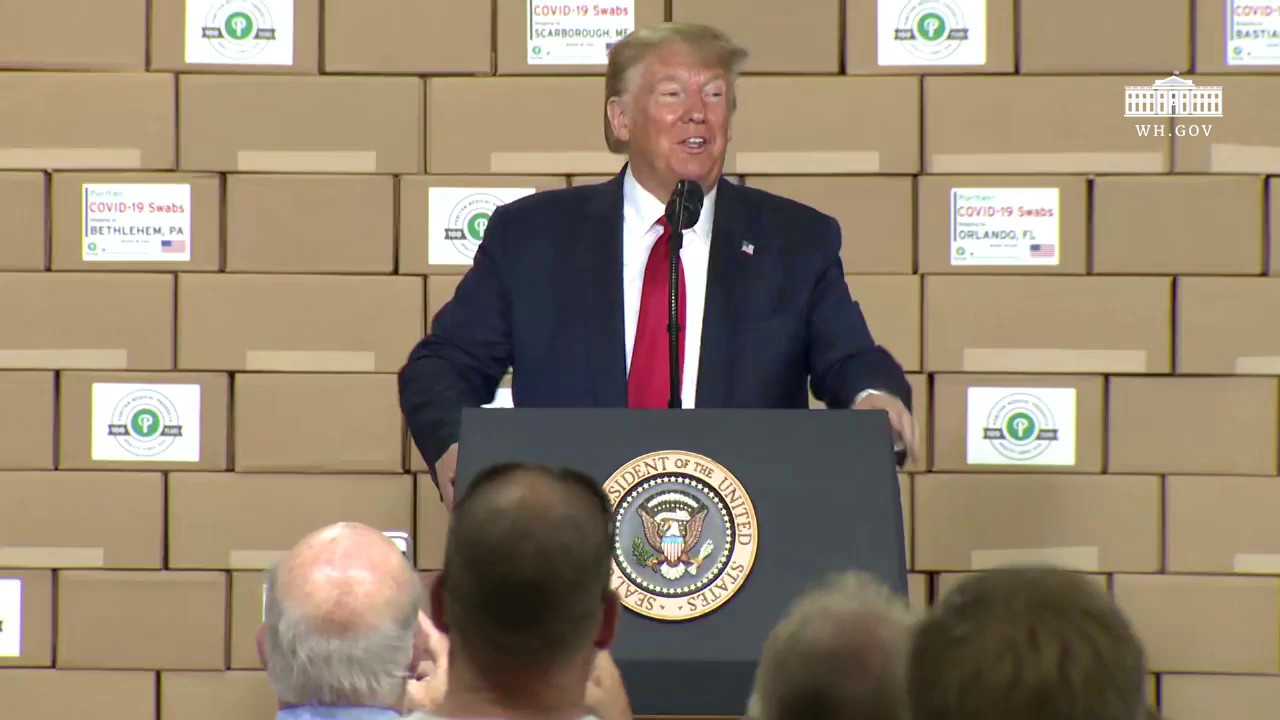 President Trump Delivers Remarks at Puritan Medical Products