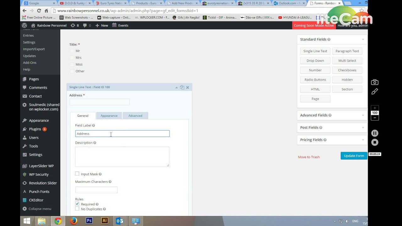 how to edit application form