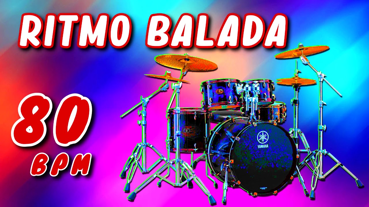 Ritmo de balada 80 bpm base de batería