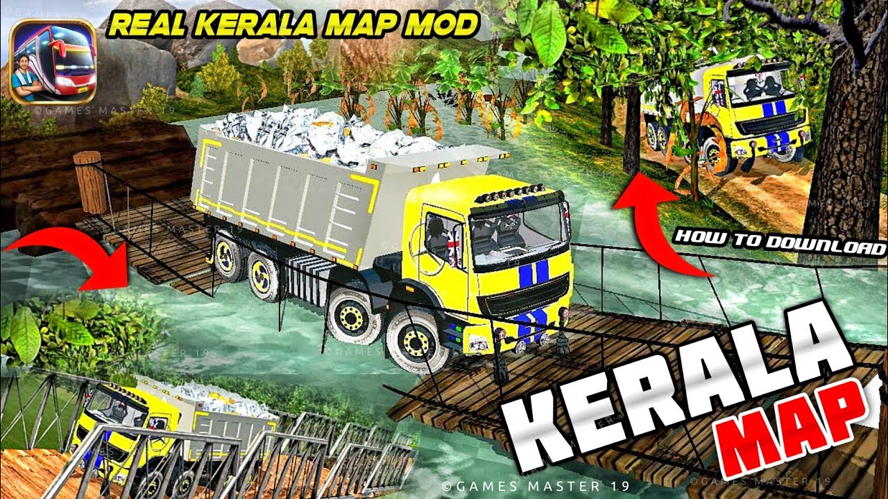 How To Download KERALA MAP MOD In Bus Simulator Indonesia⚡️Secret Hidden Map Mod | Malayalam |Bussid