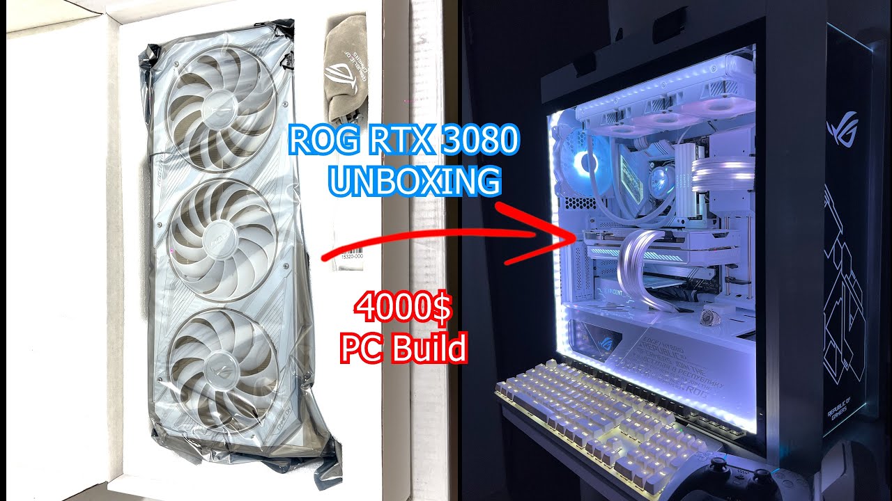 ASUS ROG STRIX RTX 3080 O10G OC 10GB White Edition Unboxing ASMR | Full ROG PC BUILD
