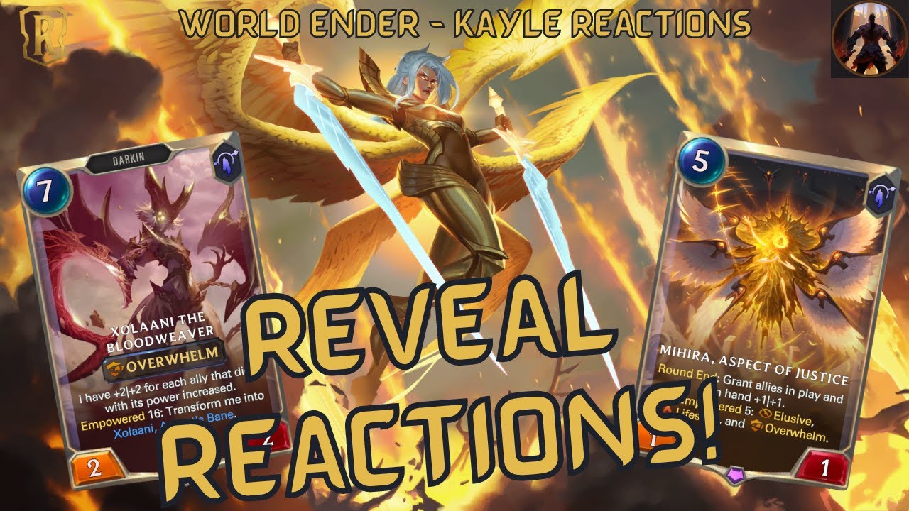 Kayle Reveal Reactions - These Are The Most Beautiful LoR Cards EVER | The Darkin Saga World Ender