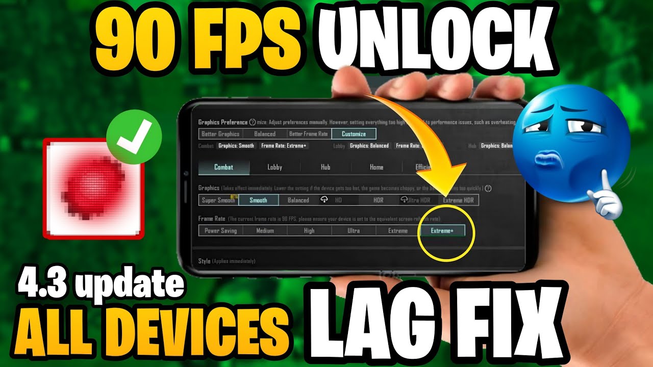 🔥 90 FPS BEST GFX TOOL FOR BGMI & PUBG| UNLOCK 90 FPS In BGMI/PUBG New update 4.3