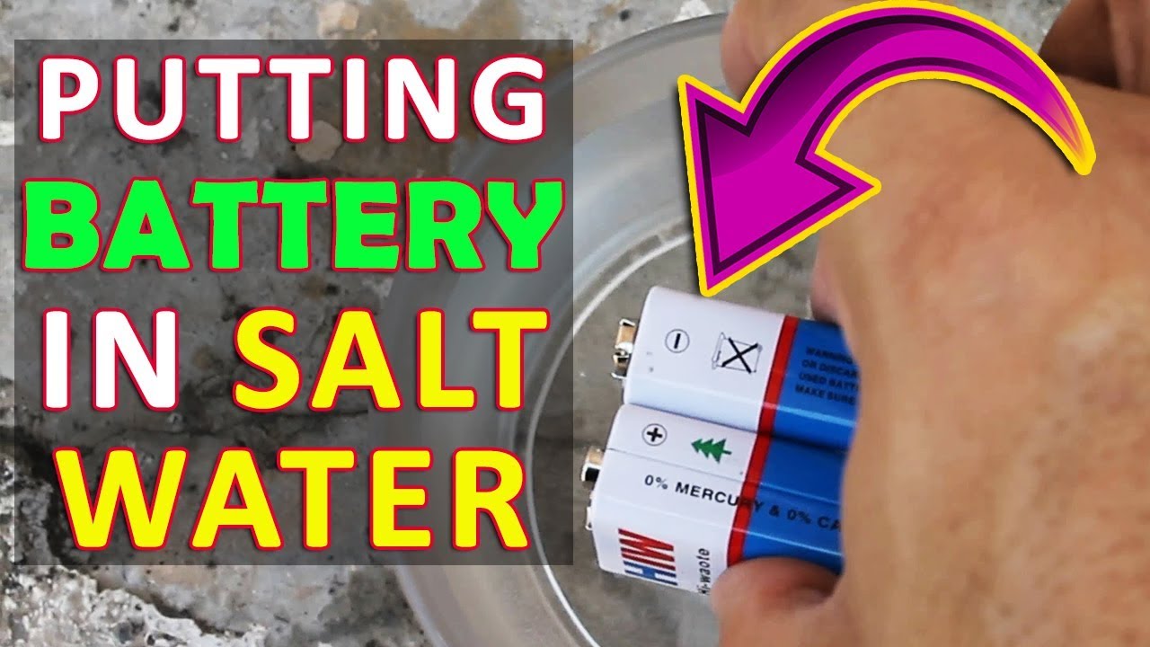 Cool Test of Salt Water & Battery Power | See What happens