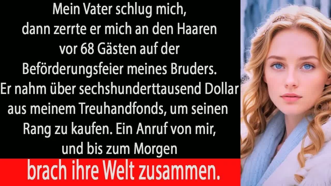 Mein Vater schlug mich, stahl 600 000 ⧹$ aus meinem Fonds – nur um den Rang meines Bruders zu ka