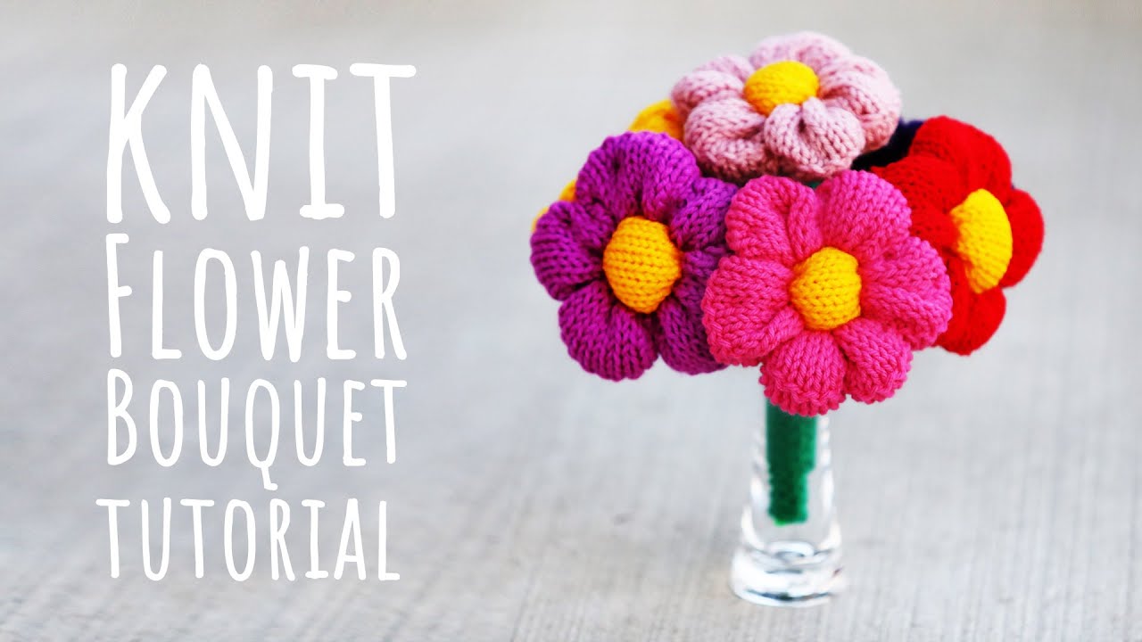 How to Knit a Flower Bouquet! (Knitting Machine Pattern & Tutorial)