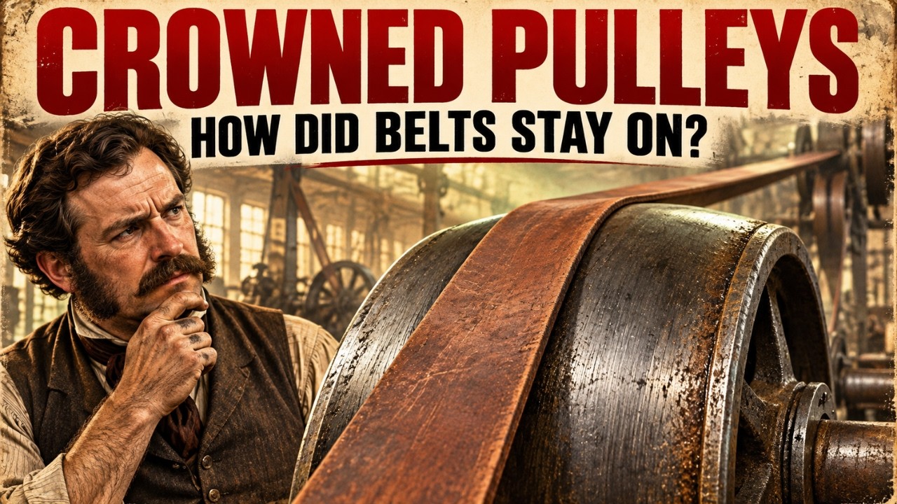 What Happened to Crowned Pulleys? The Curved Wheels That Kept Factory Belts From Falling Off