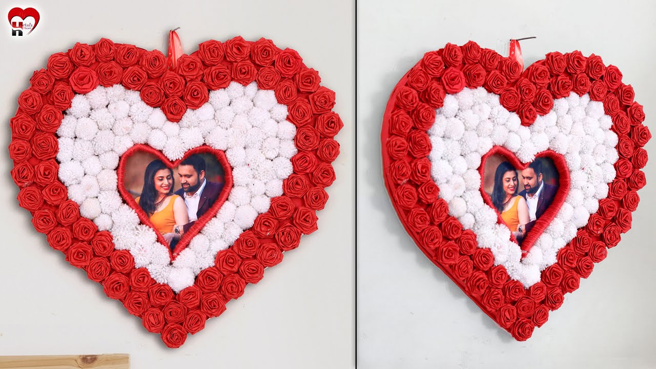DIY Heart Photo Frame!!! Making At Home