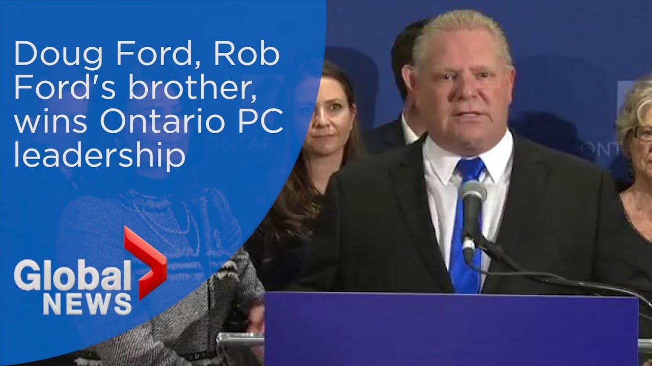 FULL: Doug Ford, Rob Ford's brother, victory speech after winning Ontario PC leadership race