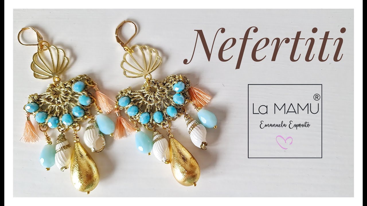 NEFERTITI orecchini ad uncinetto